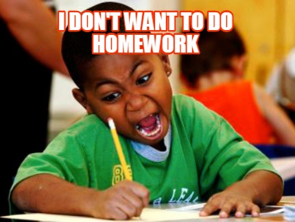 i don't want to do homework reddit