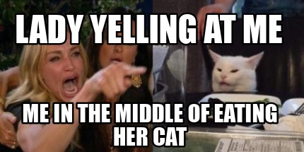 lady-yelling-at-me-me-in-the-middle-of-eating-her-cat