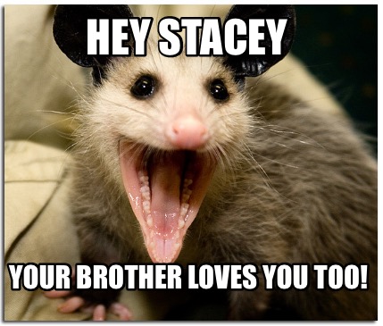 Meme Creator - Funny Hey Stacey Your brother loves you too! Meme ...