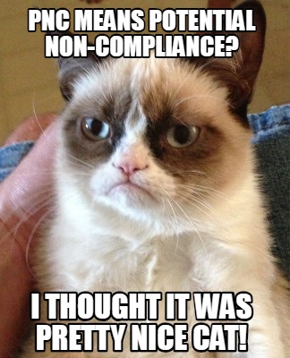 Meme Creator - Funny PNC means potential non-compliance? I thought it ...