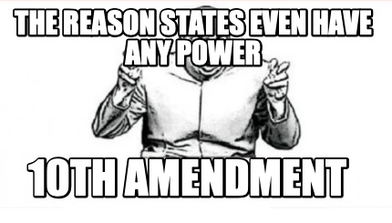 Meme Creator - Funny the reason states even have any power 10th ...