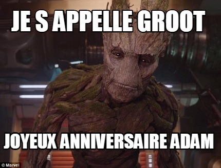 Meme Creator Funny Je S Appelle Groot Comprenez Joyeux Anniversaire Manu Meme Generator At Memecreator Org