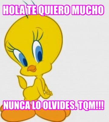 Meme Creator - Funny Hola te quiero mucho Nunca lo olvides. TQM!!! Meme  Generator at !