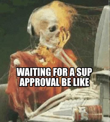 Meme Creator - Funny Waiting for a sup approval be like Meme Generator ...