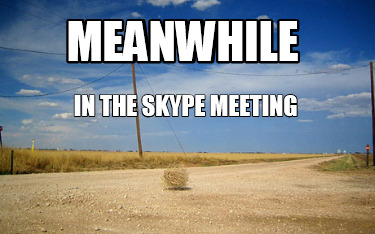 Meme Creator - Funny Meanwhile in the skype meeting Meme Generator at ...