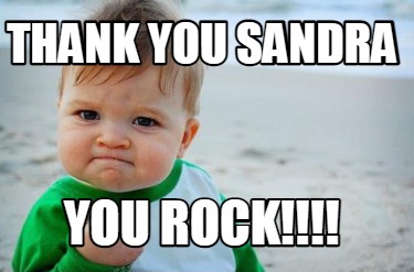 Meme Creator - Funny THANK YOU SANDRA YOU ROCK!!!! Meme Generator at ...