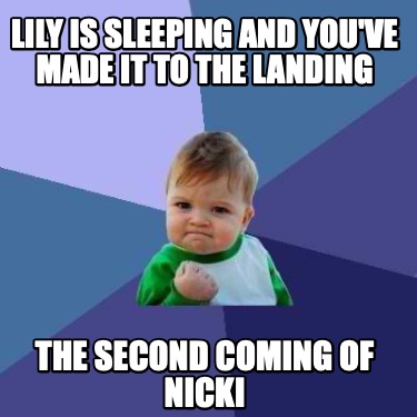 Meme Creator - Funny lily is sleeping and you've made it to the landing ...