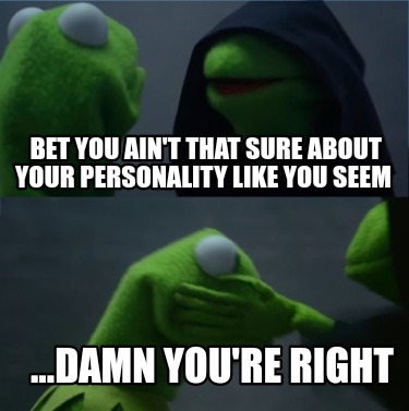 Meme Creator Funny Bet You Ain T That Sure About Your Personality Like You Seem Damn You Re Rig Meme Generator At Memecreator Org