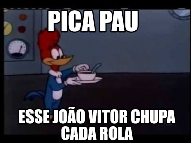 Meme Creator Funny Pica pau Esse João Vitor chupa cada rola Meme Generator at MemeCreator org