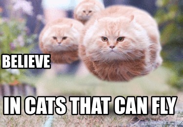 Meme Creator - Funny believe in cats that can fly Meme Generator at ...