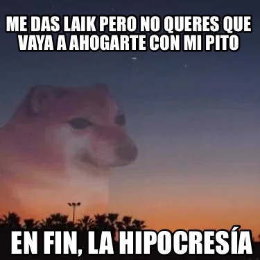 Meme Creator - Funny Me das laik pero no queres que vaya a ahogarte con ...