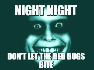 Meme Creator - Funny night night don't let the bed bugs bite Meme ...