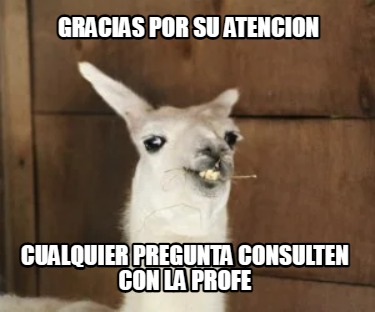 Meme Creator Funny Gracias Por Su Atencion Cualquier Pregunta Consulten Con La Profe Meme