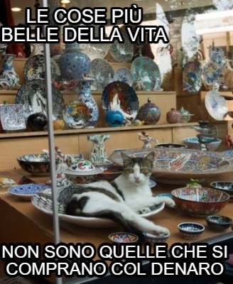 Meme Creator Funny Le Cose Pi Belle Della Vita Non Sono Quelle Che