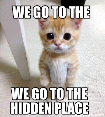 Meme Creator - Funny we go to the we go to the hidden place Meme ...