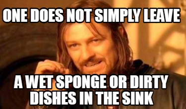 Meme Creator - Funny one does not simply leave a wet sponge or dirty ...