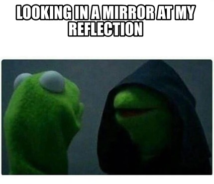 Meme Creator - Funny Looking In A Mirror At My Reflection Meme 