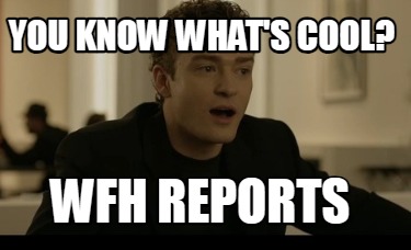 Meme Creator Funny You Know What S Cool Wfh Reports Meme Generator At Memecreator Org