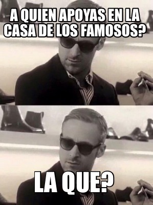 Meme Creator Funny A Quien Apoyas En La Casa De Los Famosos La Que Meme Generator At