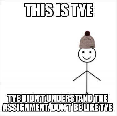 you didn't understand the assignment meme