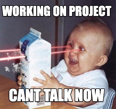 working-on-project-cant-talk-now