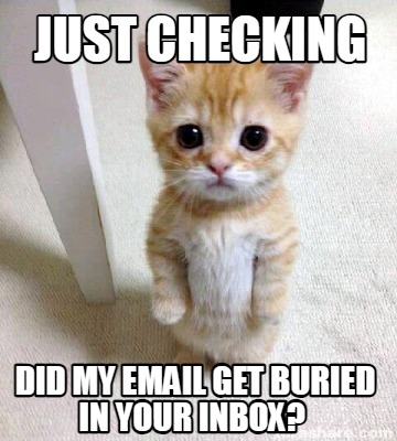 Meme Creator - Funny Just Checking Did my email get buried in your ...