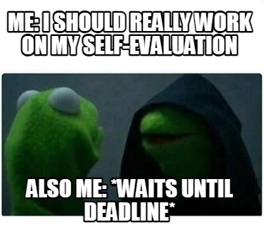me-i-should-really-work-on-my-self-evaluation-also-me-waits-until-deadline