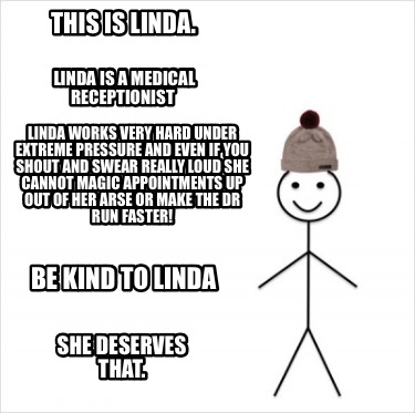 this-is-linda.-linda-is-a-medical-receptionist-linda-works-very-hard-under-extre