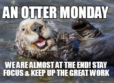 an-otter-monday-we-are-almost-at-the-end-stay-focus-keep-up-the-great-work