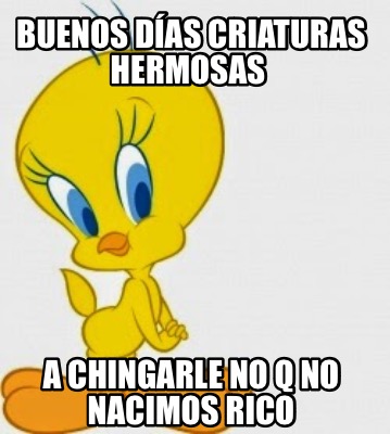 buenos-das-criaturas-hermosas-a-chingarle-no-q-no-nacimos-rico