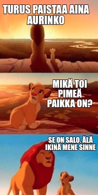 turus-paistaa-aina-aurinko-se-on-salo.-l-ikin-mene-sinne-mik-toi-pime-paikka-on