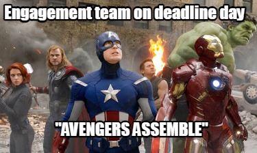 engagement-team-on-deadline-day-avengers-assemble