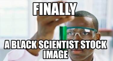 finally-a-black-scientist-stock-image